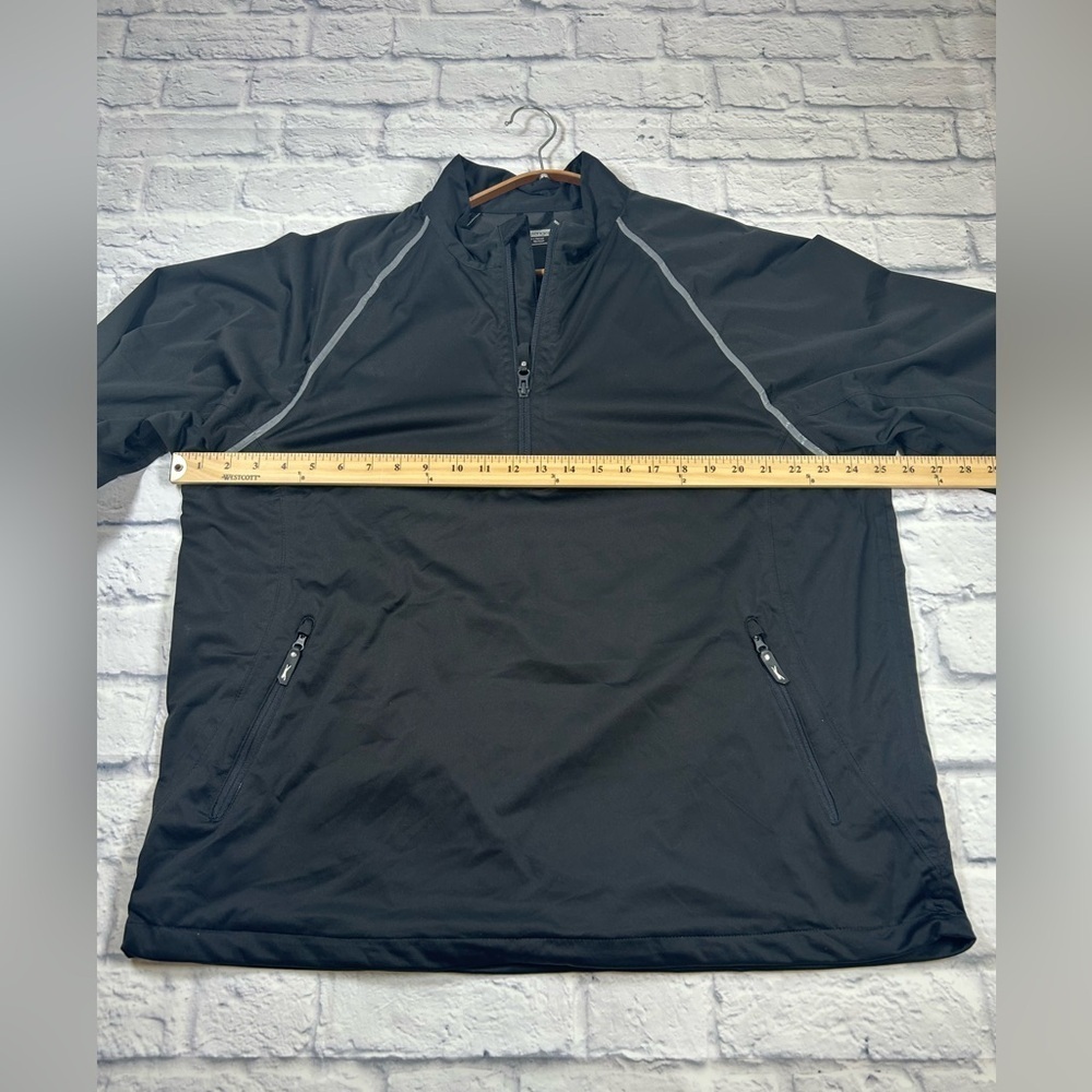 Slazenger Black Windbreaker Half Sleeve 3/4 Zip Pullover Jacket. Size Large. - Picture 6 of 9